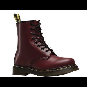 Shiny cherry red dr. martens